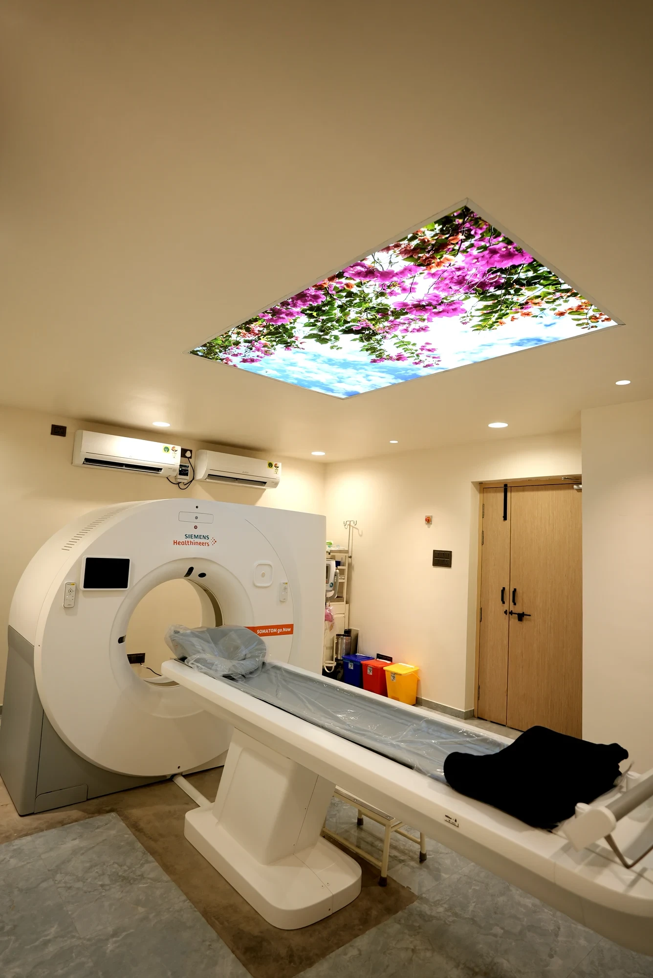 CT scanner and patient table in the CT suite at AV Diagnostics